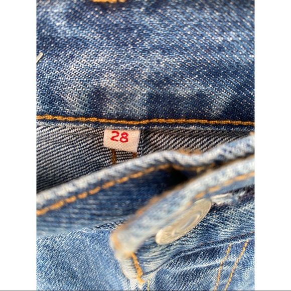 LEVI’S raw hem denim button fly mini skirt - Picture 5 of 7
